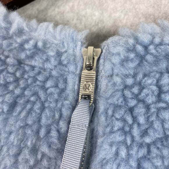Lululemon Blue Wool Blend Whenever Crew Sherpa Pullover Size 4 - Picture 8 of 9